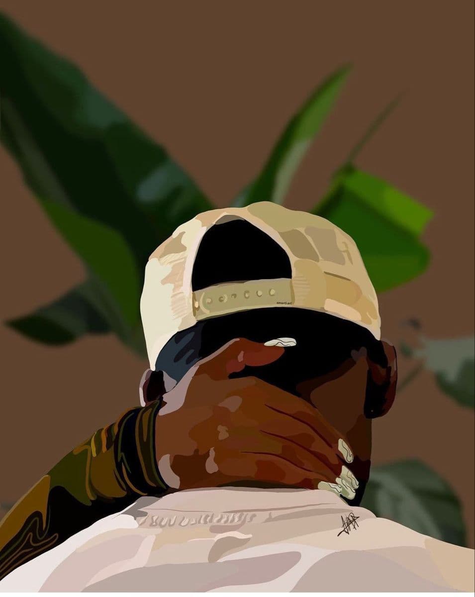 a woman holding a man's neck - Genuine Lies